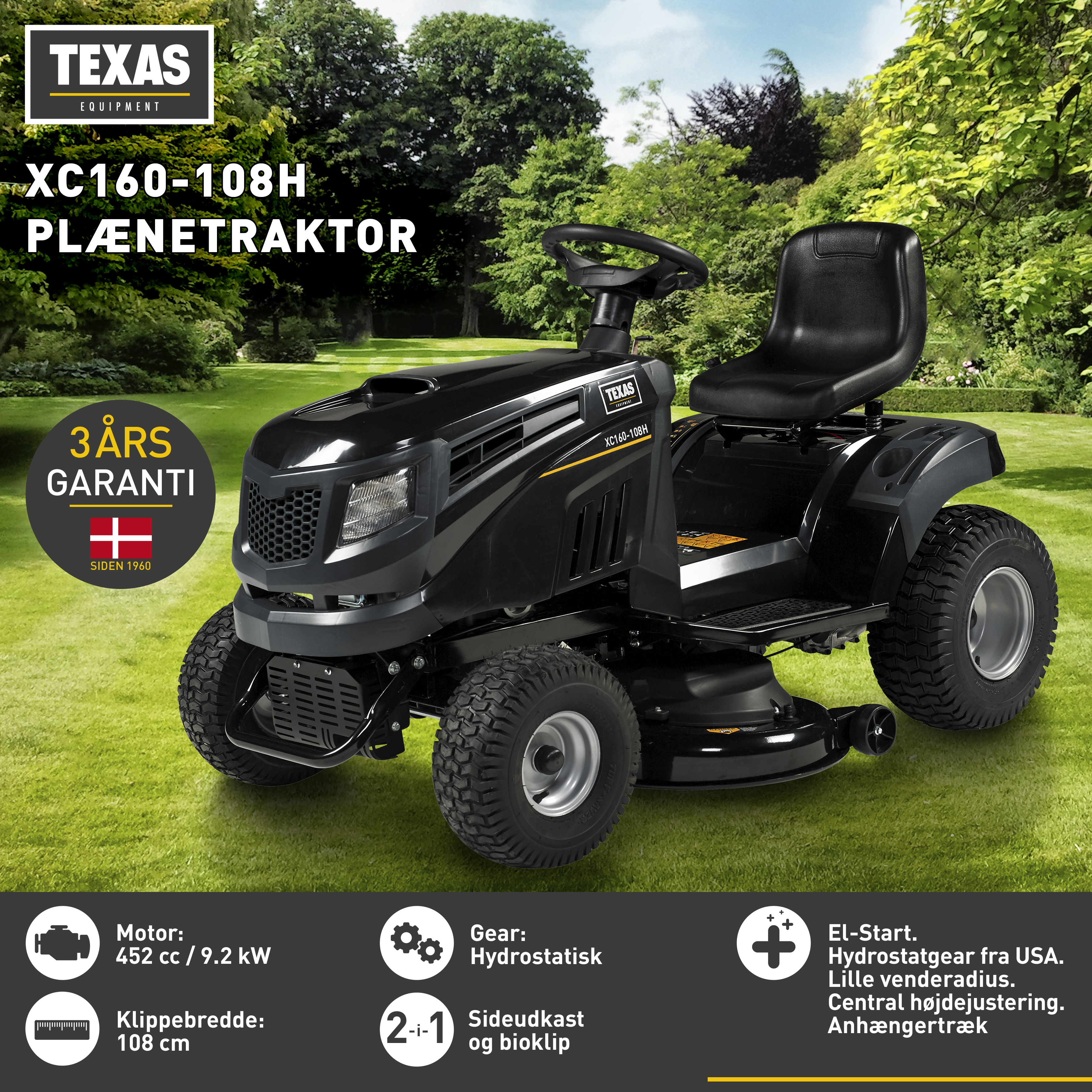 TEXAS Benzin Rasentraktor Aufsitzmäher Rasenmäher Traktor XC160